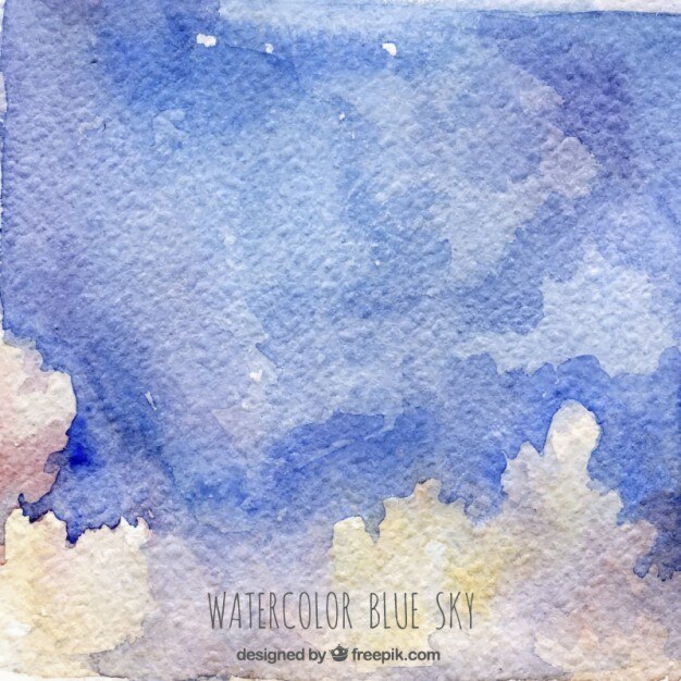 Free vector abstract watercolor sky