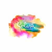 Free vector abstract watercolor splash colorful design