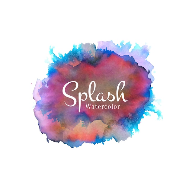 Free vector abstract watercolor splash design vector