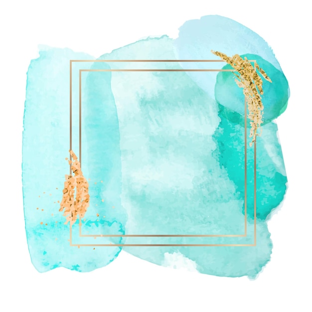 Free vector abstract watercolor squared frame