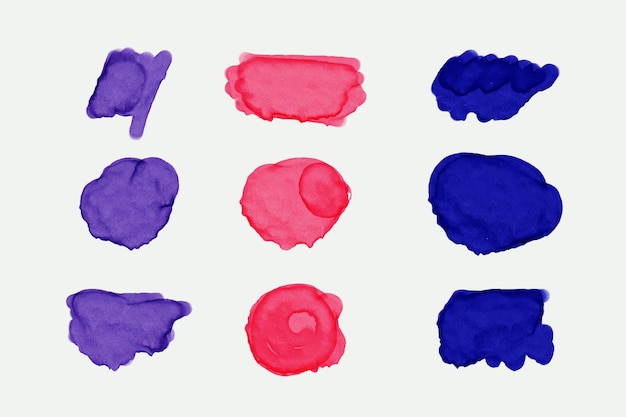 Abstract watercolor stain pack