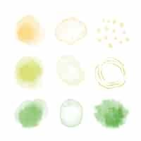 Free vector abstract watercolor stains collection