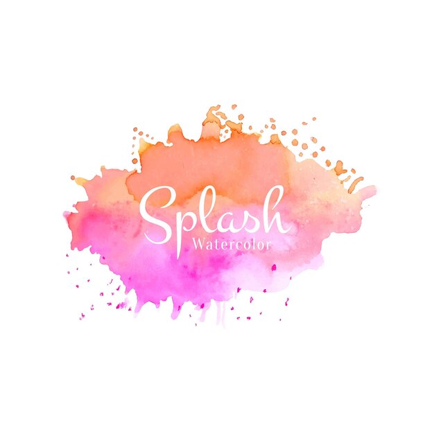 Abstract watercolor stylish colorful splash design