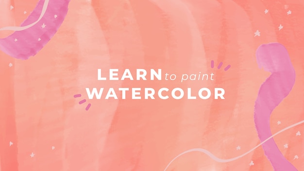 Abstract watercolor youtube channel art