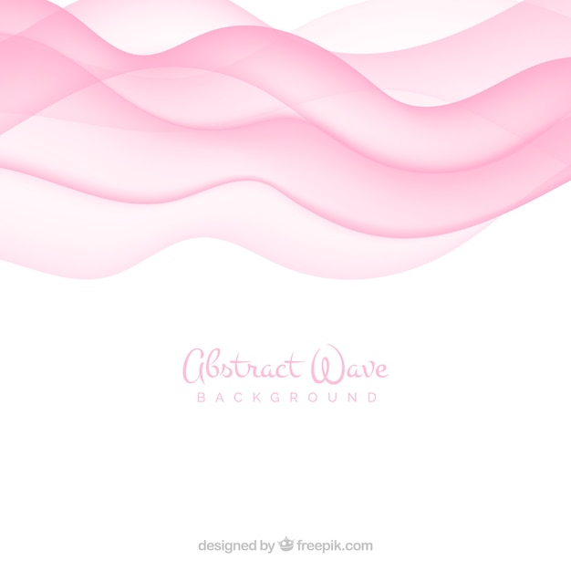 Free vector abstract wave background in pink tones