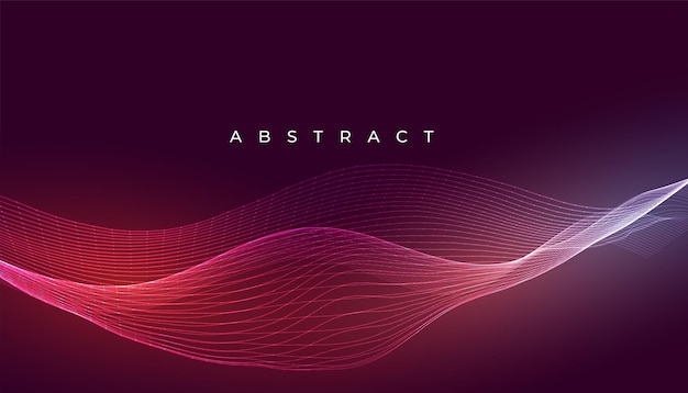 Abstract wave background with light effect