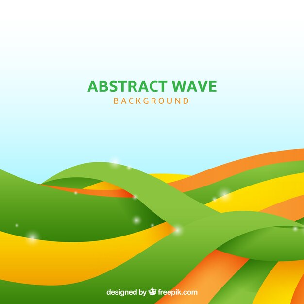 Abstract wave background with shiny shapes