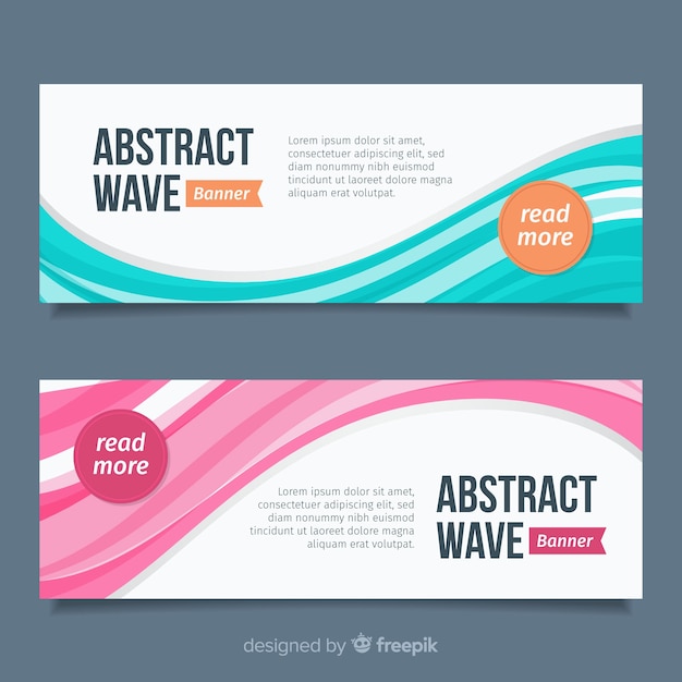 Free vector abstract wave banners