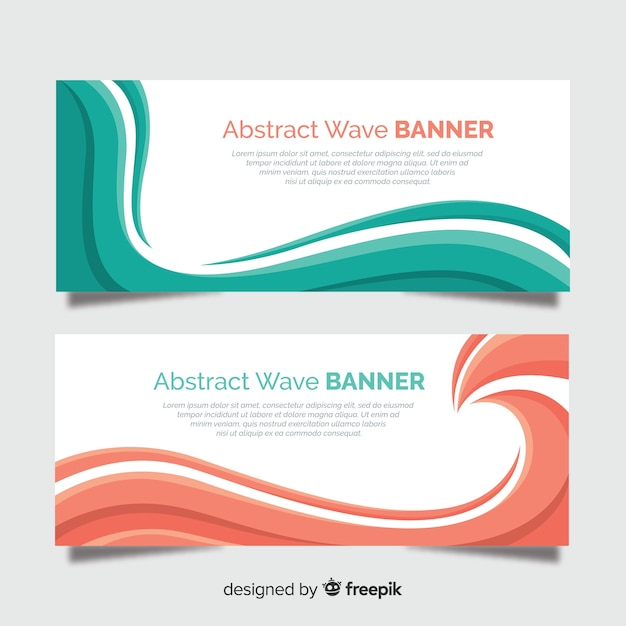 Free vector abstract wave banners