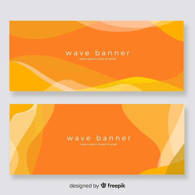 Free vector abstract wave banners