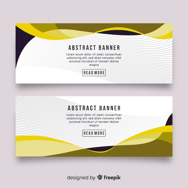 Free vector abstract wave banners
