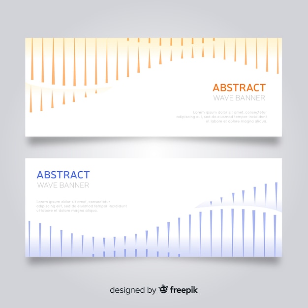 Free vector abstract wave banners