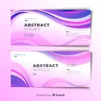 Free vector abstract wave banners