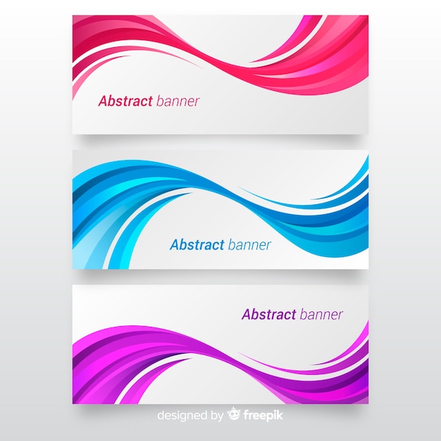 Free vector abstract wave banners