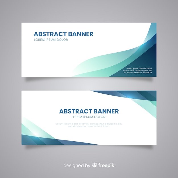 Abstract wave banners