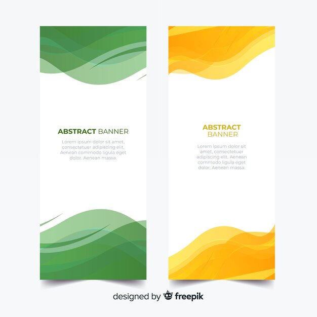 Abstract wave banners