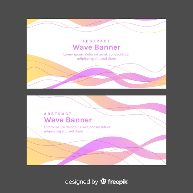 Free vector abstract wave banners