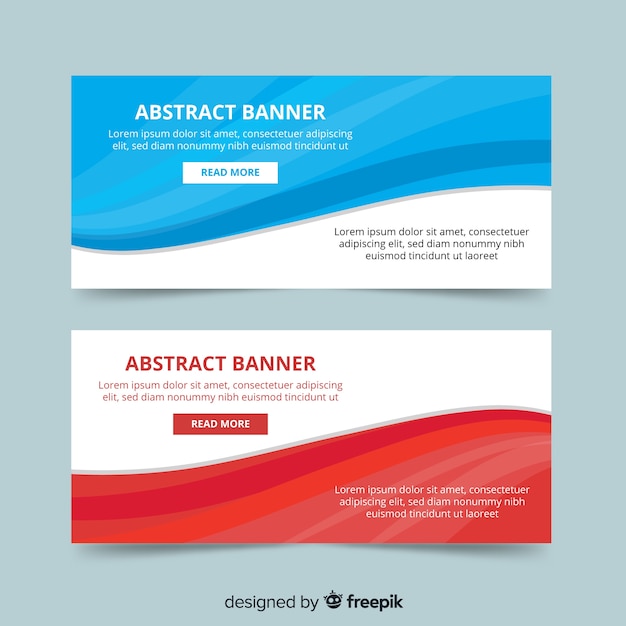 Free vector abstract wave banners