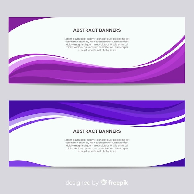 Abstract wave banners