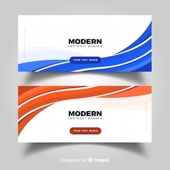 Abstract wave banners