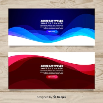 Abstract wave banners