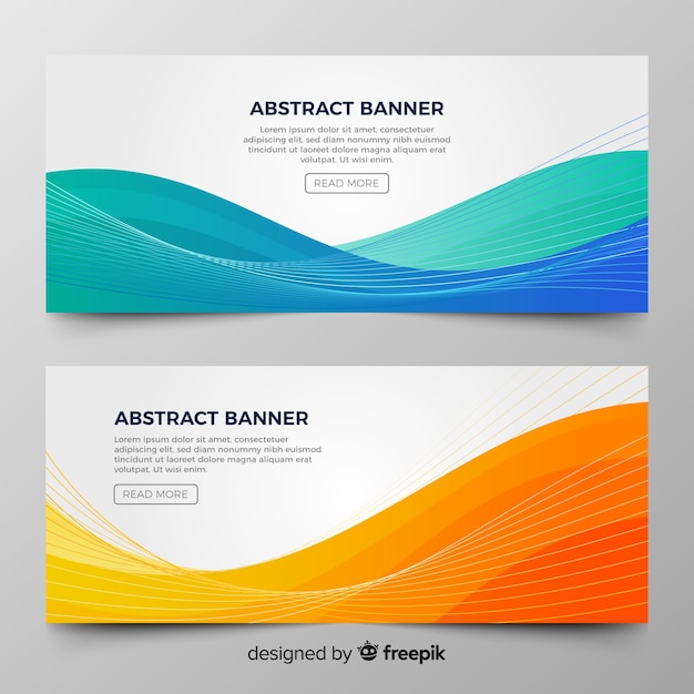 Free Vector abstract wave banners