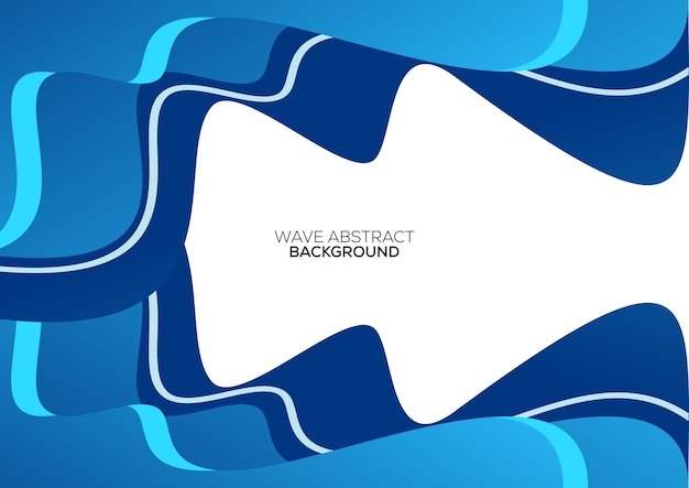 Abstract wave blue background presentation