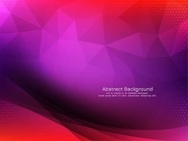 Abstract Purple Red Triangles Background Vector Image, 41% OFF