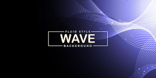 Abstract Wave Effect Black Steel Blue Background Multipurpose Design Banner