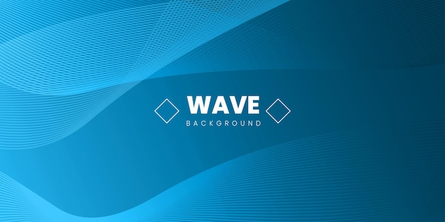 Abstract wave effect blue background multipurpose design banner