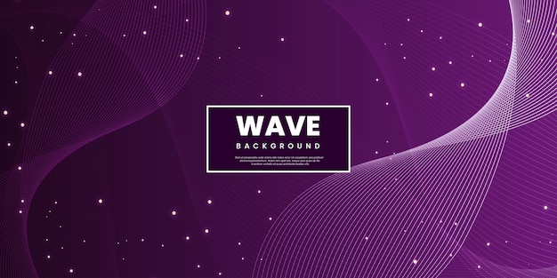 Abstract Wave Effect Dark Purple Background Multipurpose Design Banner