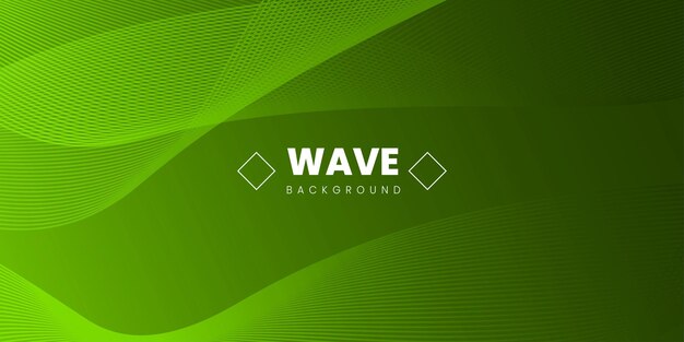 Free vector abstract wave effect forest green background multipurpose design banner