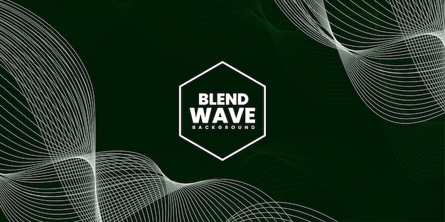 Abstract Wave Effect Forest Green Background Multipurpose Design Banner