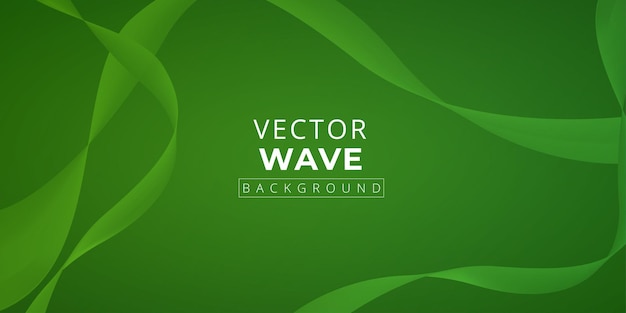 Banner di design multiuso con sfondo verde effetto onda astratto