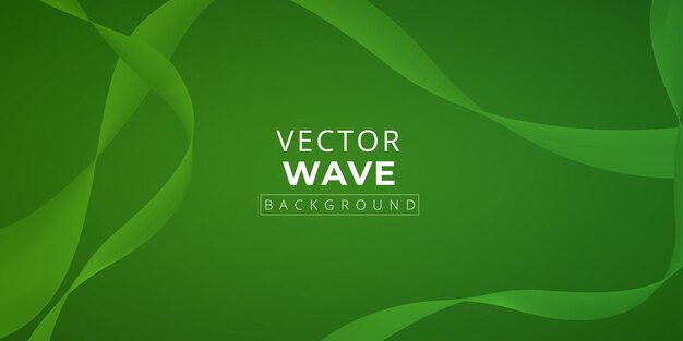 Abstract Wave Effect Green Background Multipurpose Design Banner
