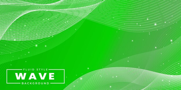 Abstract Wave Effect Green Colourful Background Multipurpose Design Banner