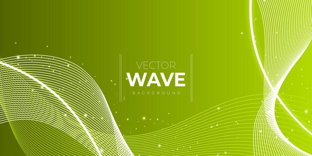 Abstract Wave Effect Lime Green Background Multipurpose Design Banner