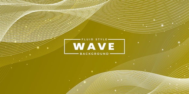 Abstract Wave Effect Olive Green Colourful Background Multipurpose Design Banner