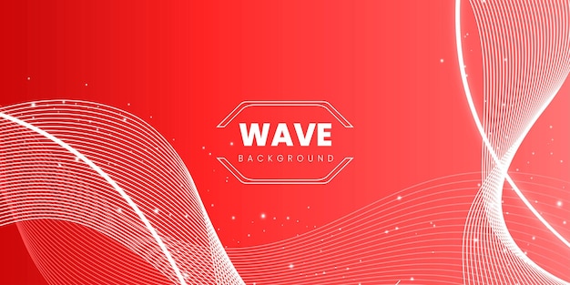 Abstract wave effect red pink background multipurpose design banner