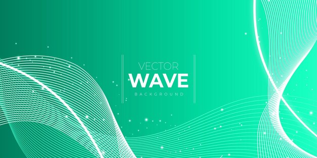 Abstract Wave Effect Teal Blue Background Multipurpose Design Banner