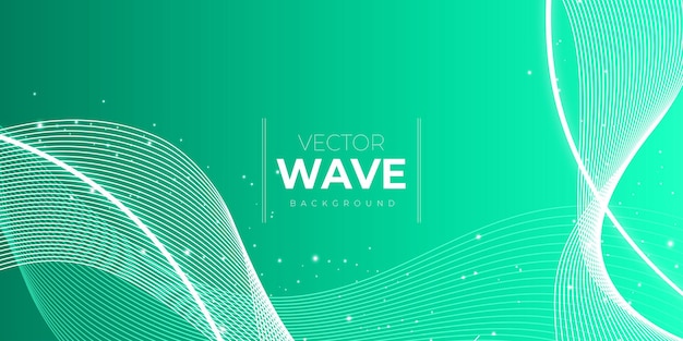 Abstract Wave Effect Teal Blue Background Multipurpose Design Banner