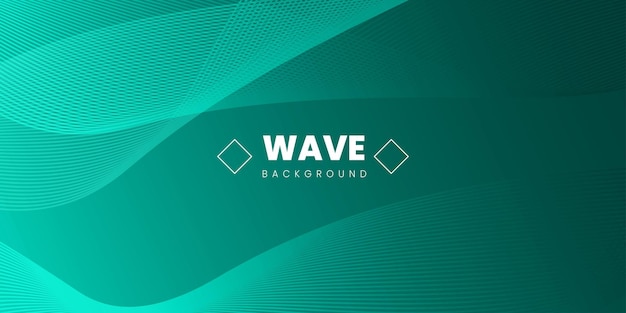 Abstract wave effect teal blue background multipurpose design banner