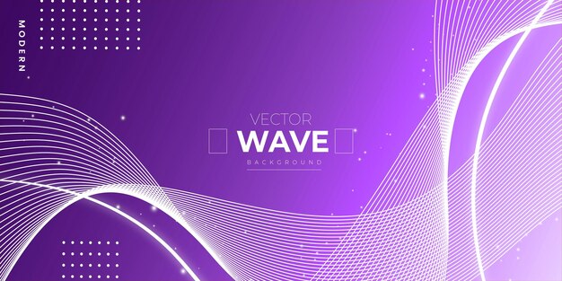 Abstract Wave Effect Violet Purple Background Multipurpose Design Banner