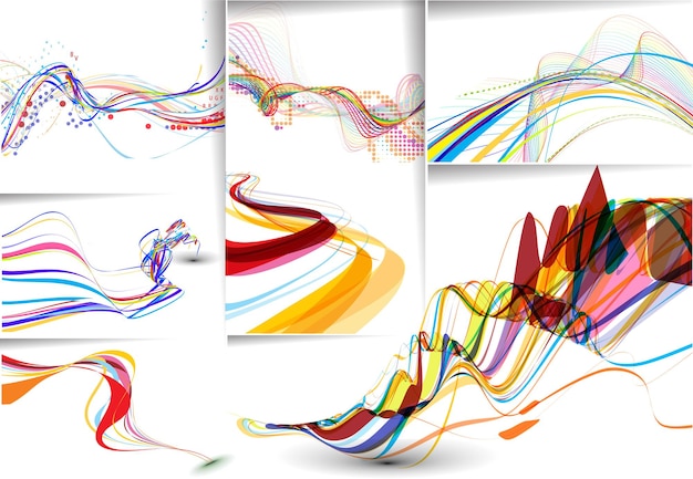 Free vector abstract wave line poster with space of your text.