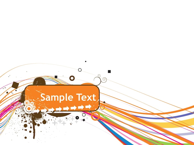 Free Vector abstract wave line sample text banner vector illustration isolated on whitexdxaxdxa