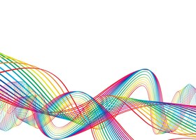 Abstract wave lines background composition vector illustration
