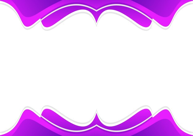 abstract wave purple background frame design