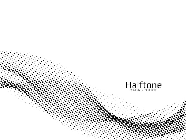 Free vector abstract wave style halftone background vector