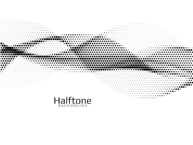 Free vector abstract wave style halftone background vector