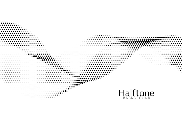 Abstract wave style halftone background